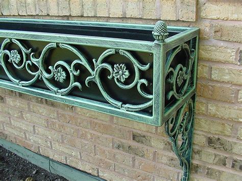 window boxes wrought iron metal|outdoor window boxes wrought iron.